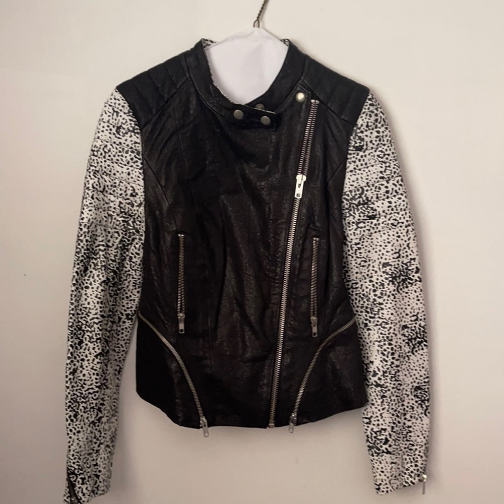Leather jacket by Walter Baker, two tones
